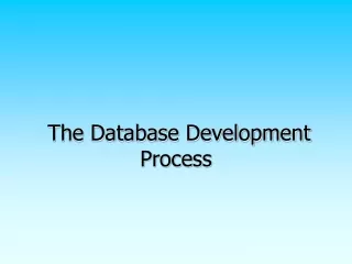 The Database Development Process