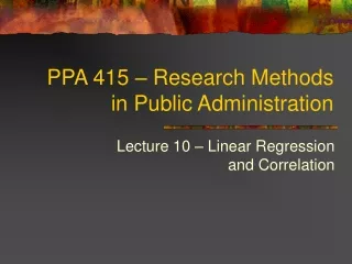 PPA 415 – Research Methods in Public Administration