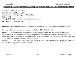 Project: IEEE P802.15 Working Group for Wireless Personal Area Networks (WPANs)