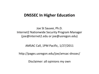 DNSSEC In Higher Education