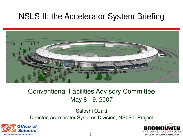 nsls ii the accelerator system briefing