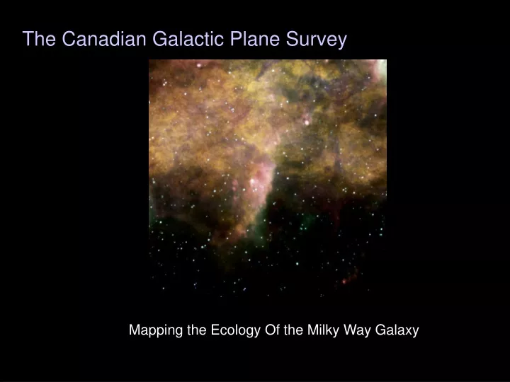 the canadian galactic plane survey