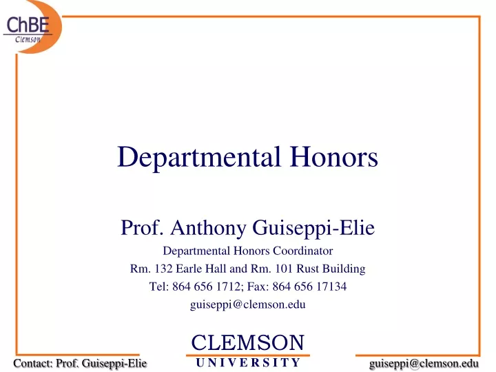departmental honors