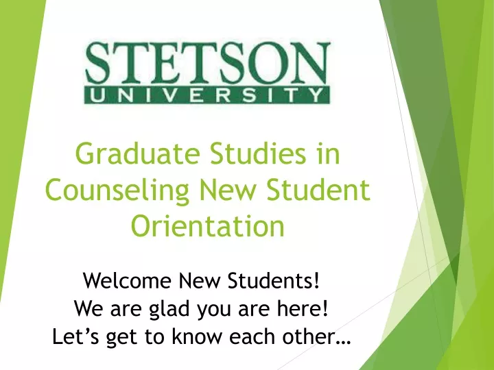 graduate studies in counseling new student orientation