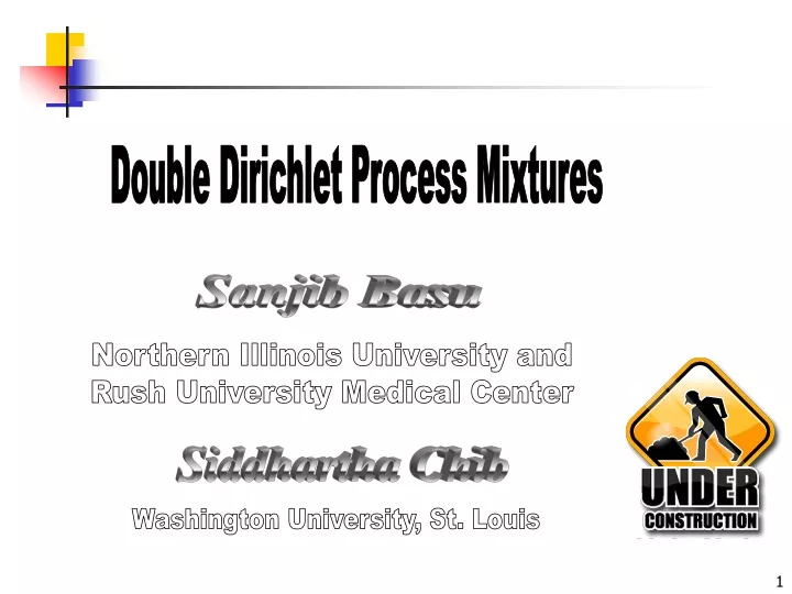 double dirichlet process mixtures