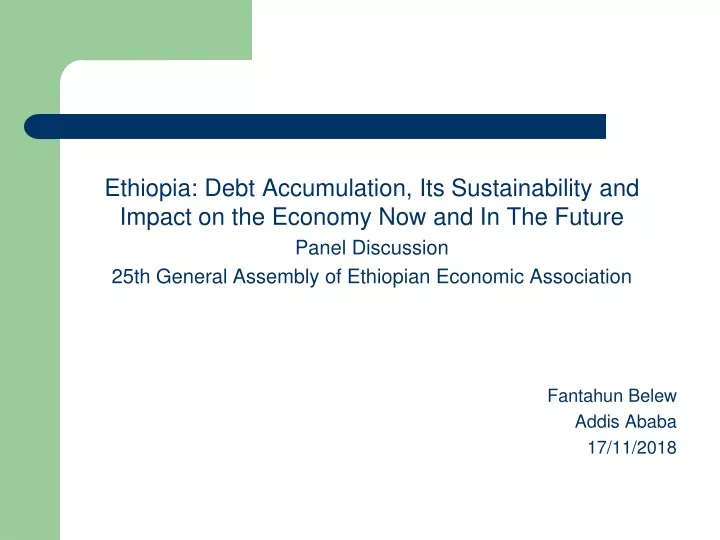 ethiopia debt accumulation its sustainability