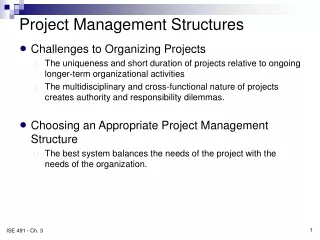 Project Management Structures