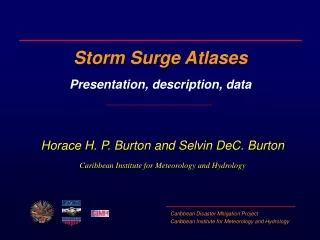 Storm Surge Atlases Presentation, description, data