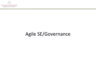Agile SE/Governance