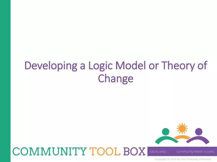 developing a logic model or theory of change