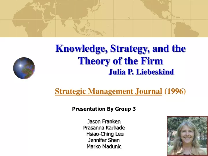 knowledge strategy and the theory of the firm julia p liebeskind strategic management journal 1996