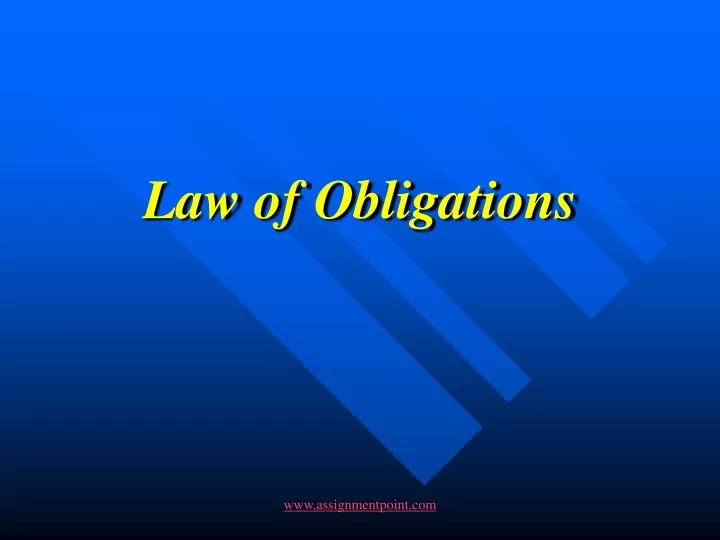 law of obligations