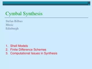 Cymbal Synthesis