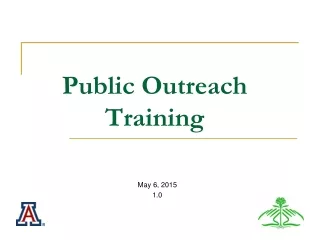 Public Outreach Training