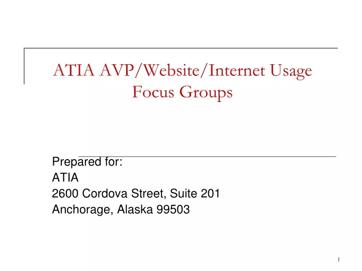 atia avp website internet usage focus groups