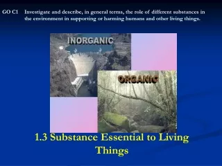 1.3 Substance Essential to Living Things