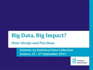 Seminar on Statistical Data Collection Geneva, 25 – 27 September 2013