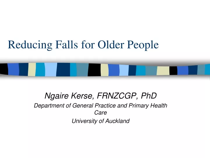 reducing falls for older people