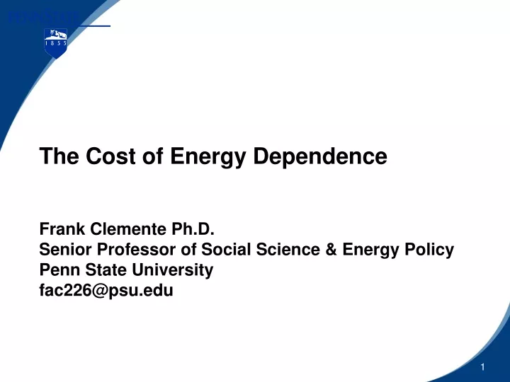 the cost of energy dependence