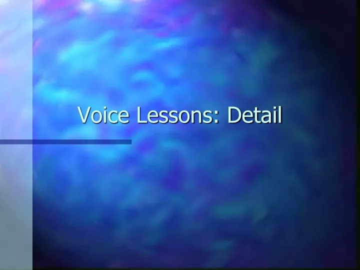 voice lessons detail