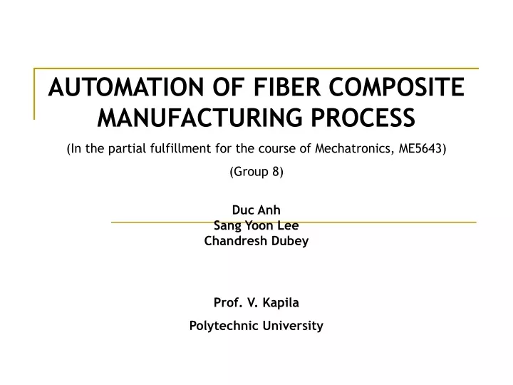 automation of fiber composite manufacturing