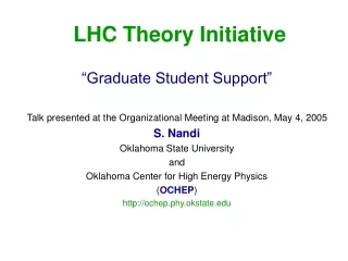 LHC Theory Initiative