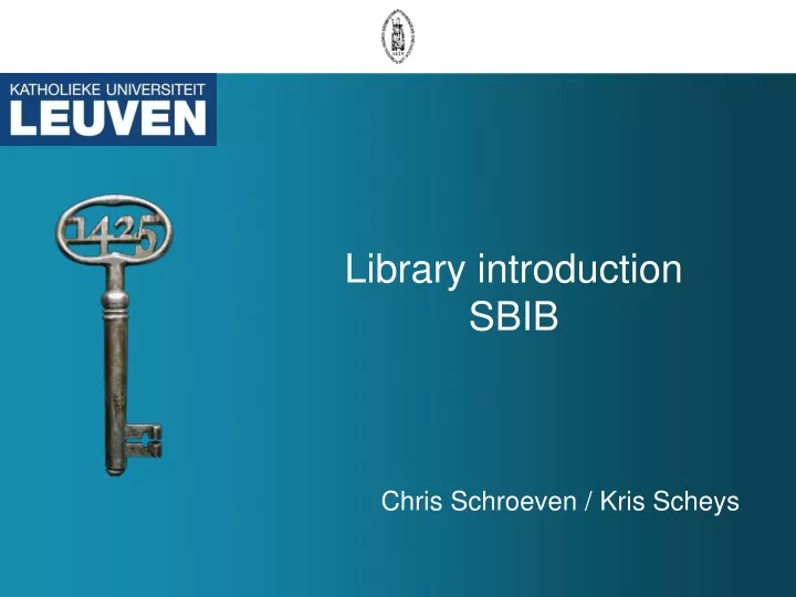 library introduction sbib