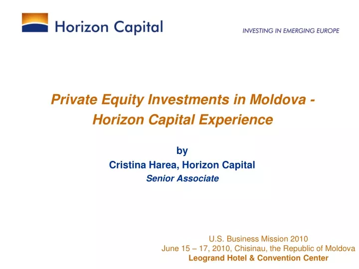 private equity investments in moldova horizon