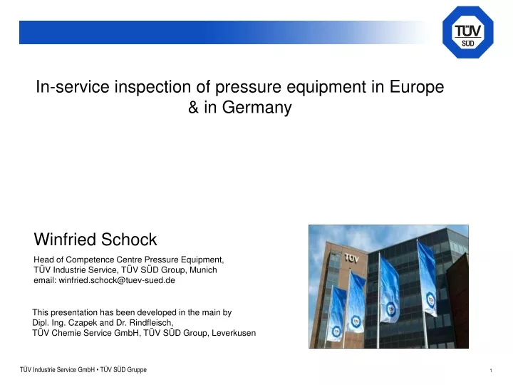 in service inspection of pressure equipment in europe in germany