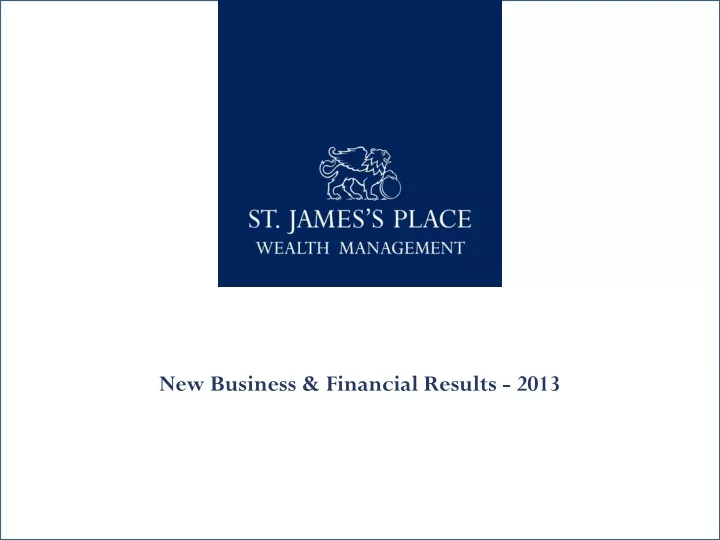 new business financial results 2013