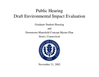 Public Hearing Draft Environmental Impact Evaluation