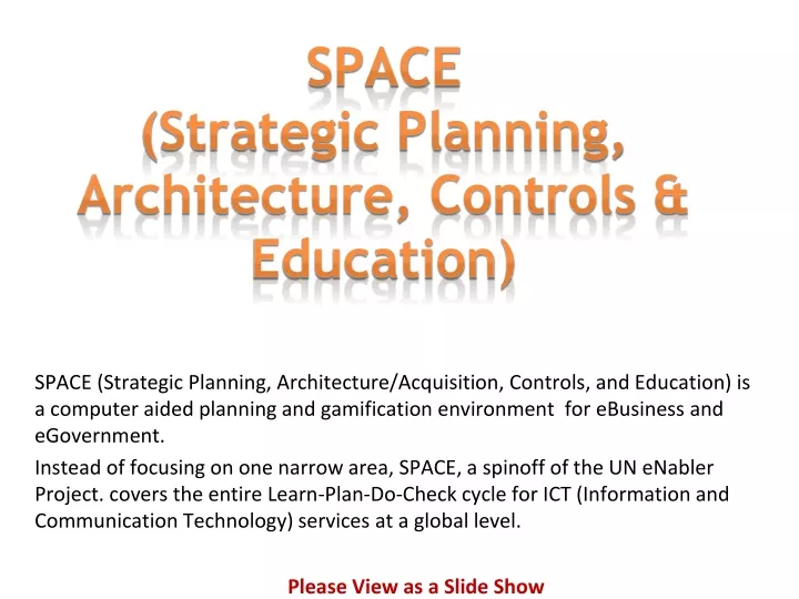 space strategic planning architecture controls education