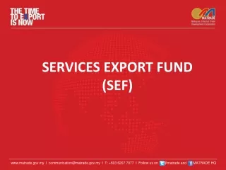 SERVICES EXPORT FUND  (SEF)