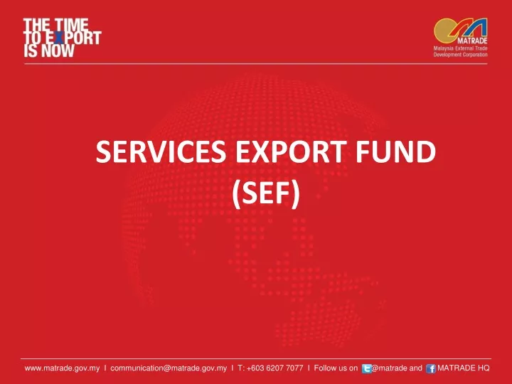 services export fund sef