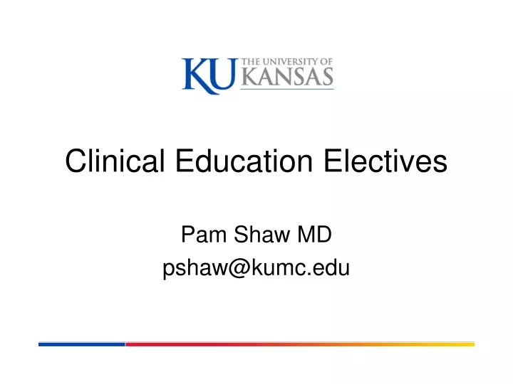 clinical education electives