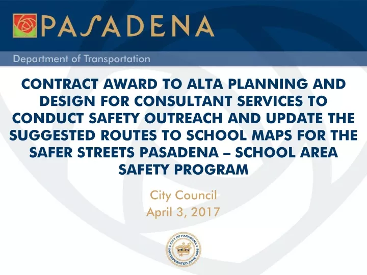 contract award to alta planning and design