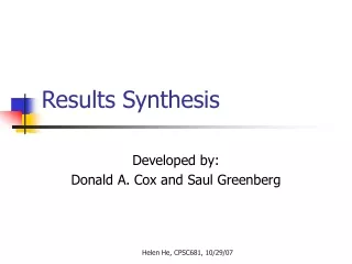 Results Synthesis