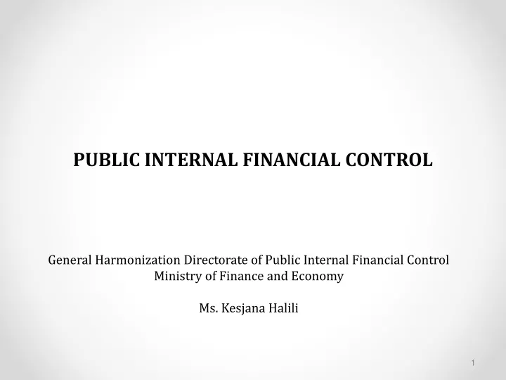 public internal financial control