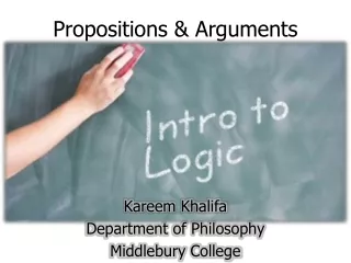 Propositions &amp; Arguments