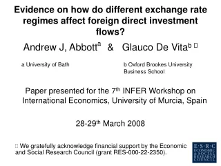 Evidence on how do different exchange rate regimes affect foreign direct investment flows?