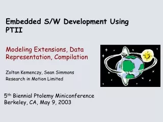 Embedded S/W Development Using PTII