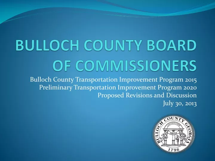 bulloch county board of commissioners