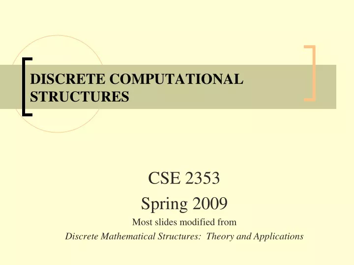 discrete computational structures