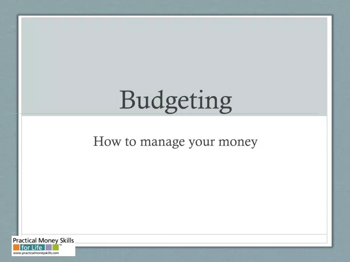 budgeting