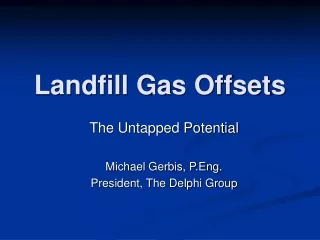 Landfill Gas Offsets
