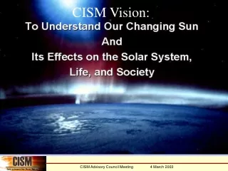 CISM Vision: