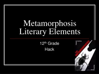 Metamorphosis  Literary Elements