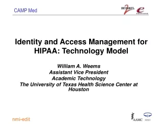 Identity and Access Management for HIPAA: Technology Model