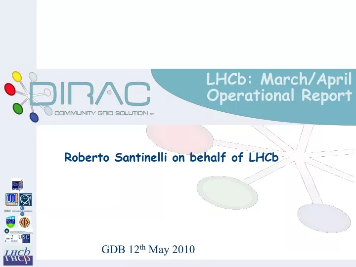 lhcb march april operational report