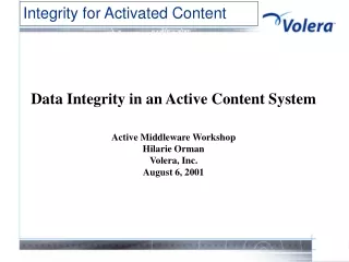 Integrity for Activated Content